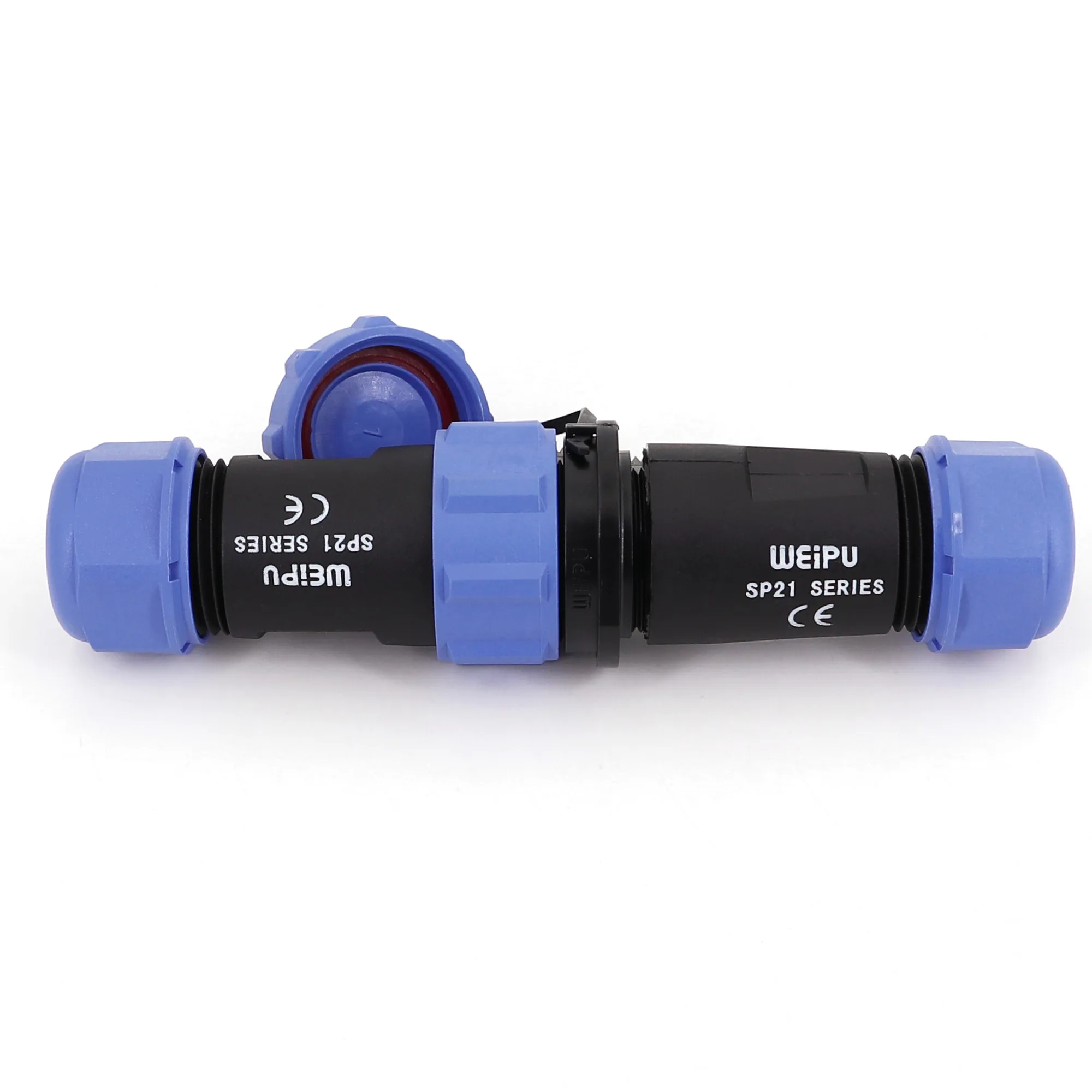 Weipu SP21 Waterproof IP68 In-Line Male and Female 2/3/4/5/7/9/12 Pin Circular Aviation Cable Connector