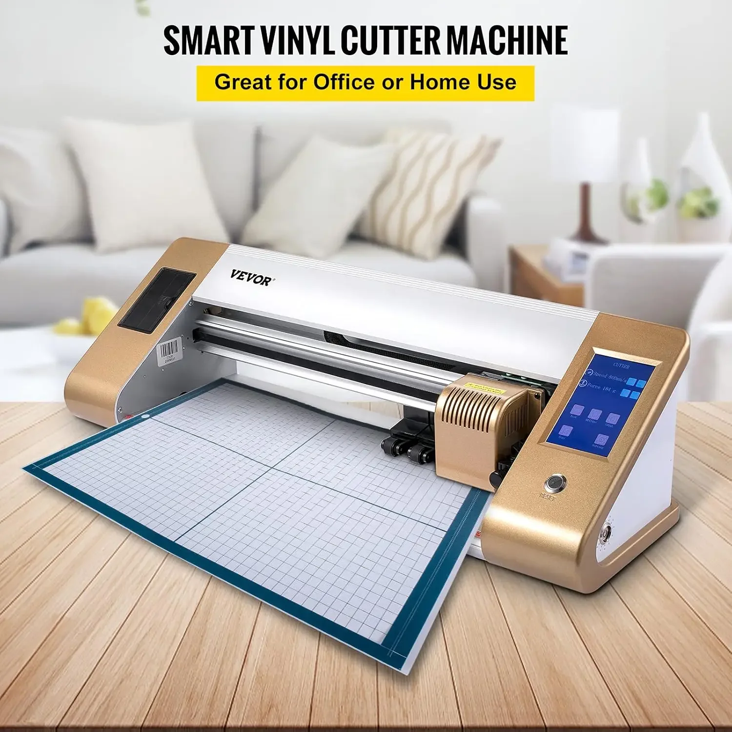 Vinyl Cutter Machine, 18 in / 450 mm Max Paper Feed Cutting Plotter, Automatic Camera Contour Cutting LCD Screen Printer