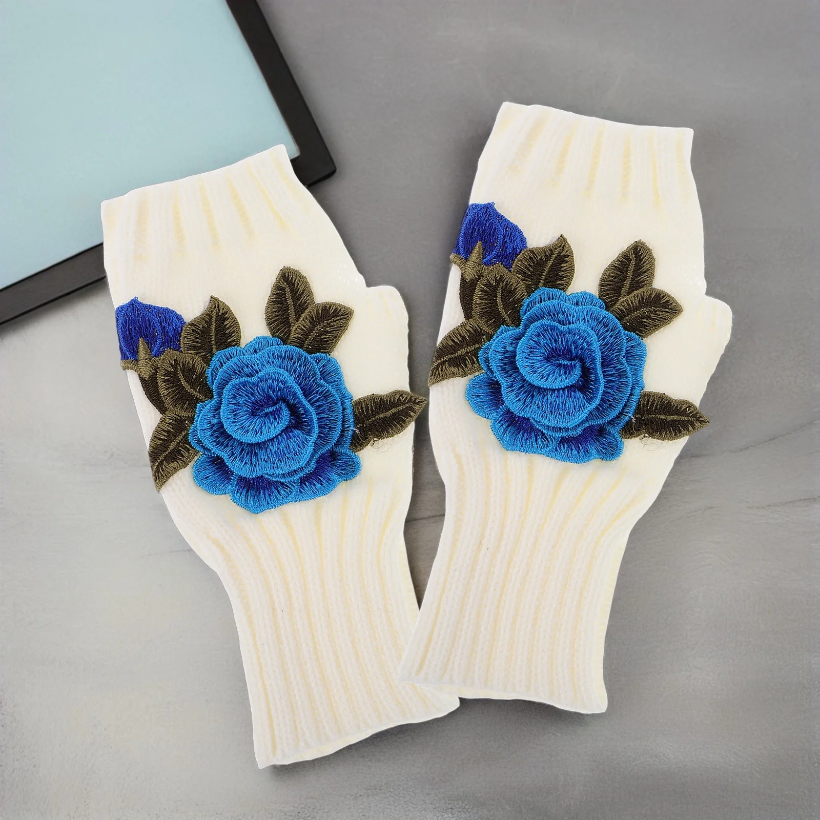 

Mitts Fingerless Glove Half Mittens Floral Gloves Women for Fashion Crochet Women's