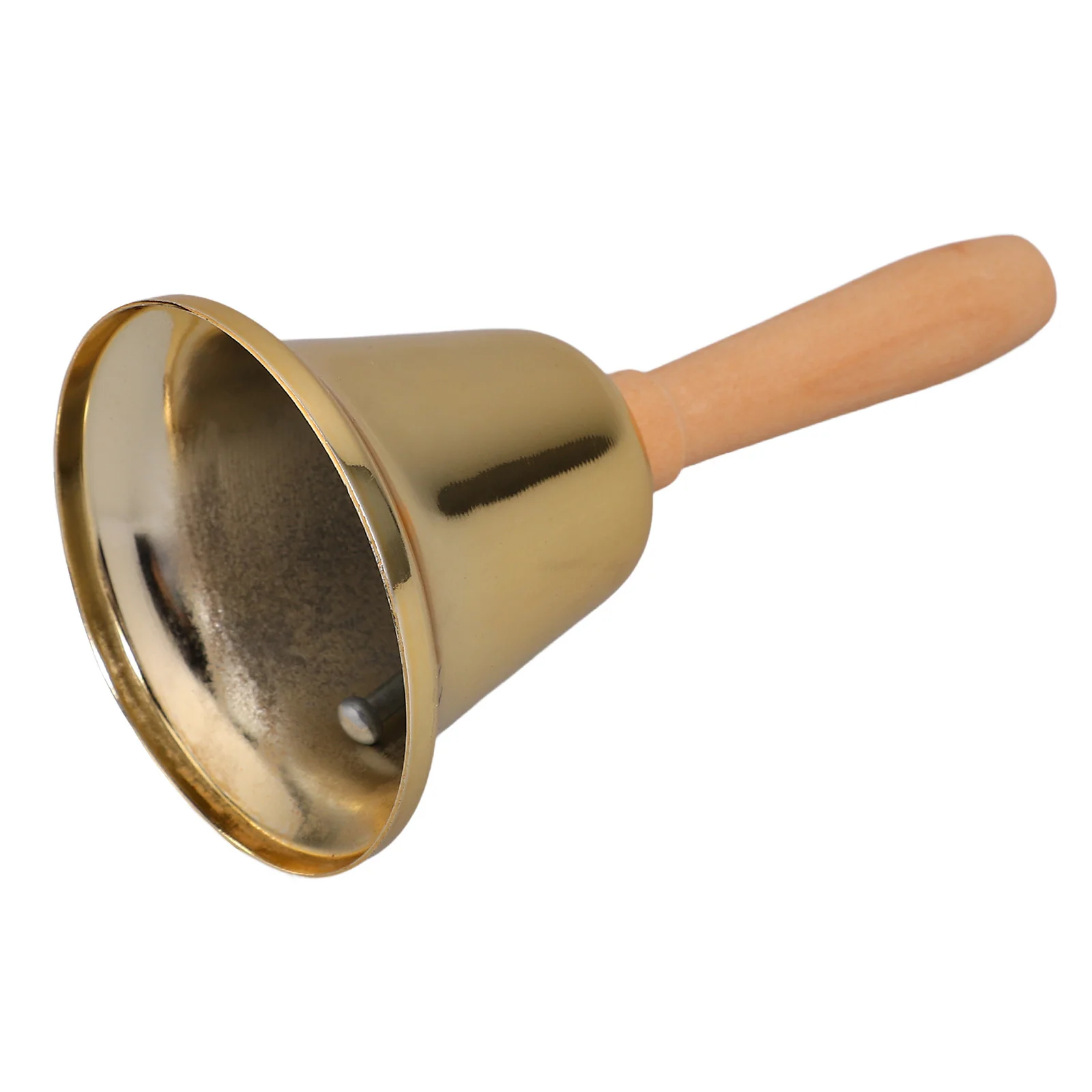 

Hand Bell 11.6Cm Metal Ringing Bell With Wooden Handle For Classroom Dinner Wedding Service Hotel Restaurant Elderly Care