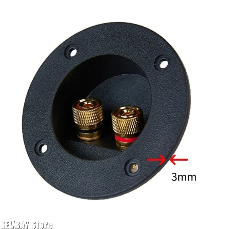 2 Gold Plated Spring Loaded Banana Jack Black Binding Post Box Speaker Terminal For Stereo Subwoofer Audio Parts