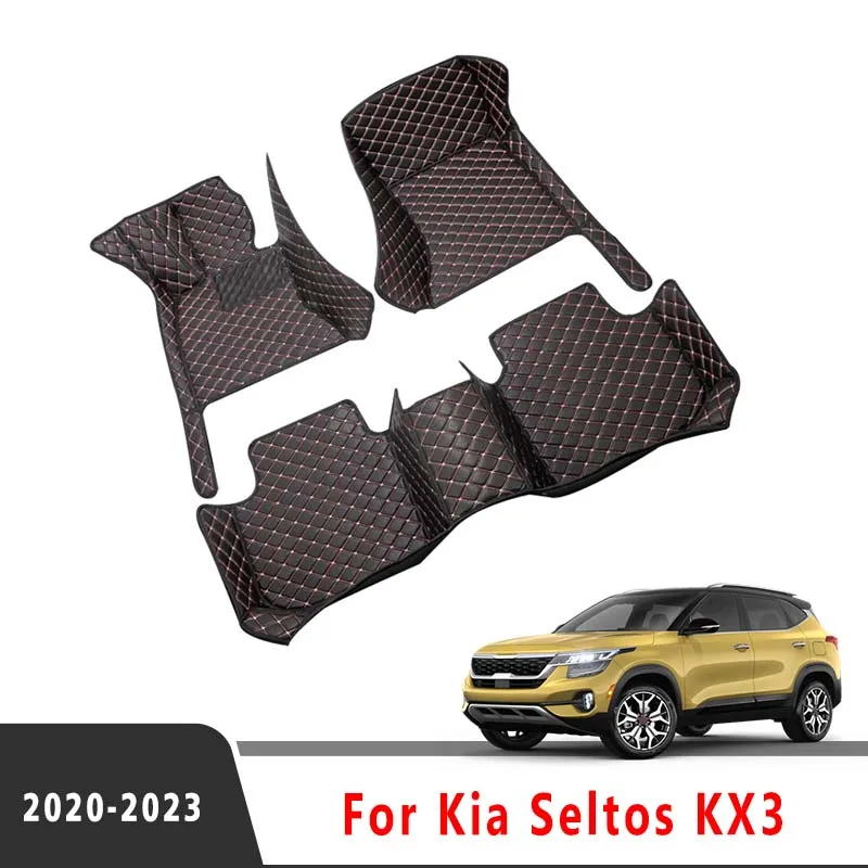 

Car Floor Mats For Kia Seltos KX3 2023 2022 2021 2020 Auto Styling Custom Waterproof Carpets Interior Accessories Foot Pads Rugs