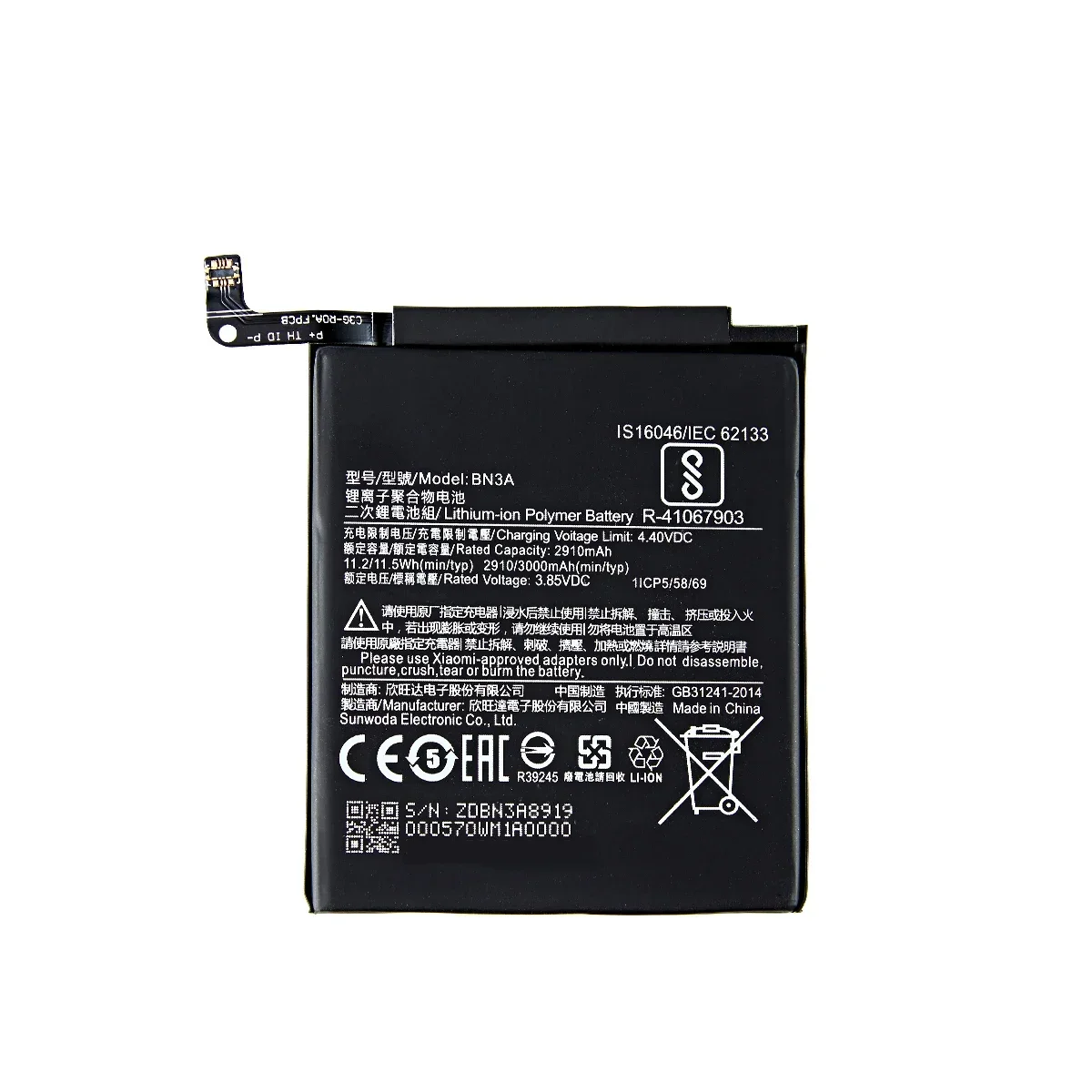 100% Orginal BN3A 3000mAh Battery For Xiaomi  Redmi Go BN3A High Quality Phone Replacement Batteries