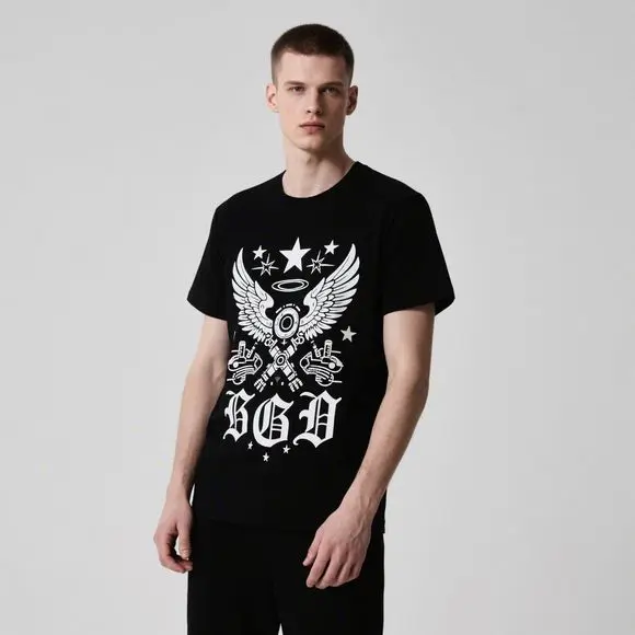 

Роскошный бренд Raven American Vintage Street Print Хип-хоп Темная мужская и женская свободная футболка с коротким рукавом High Street Ins Style