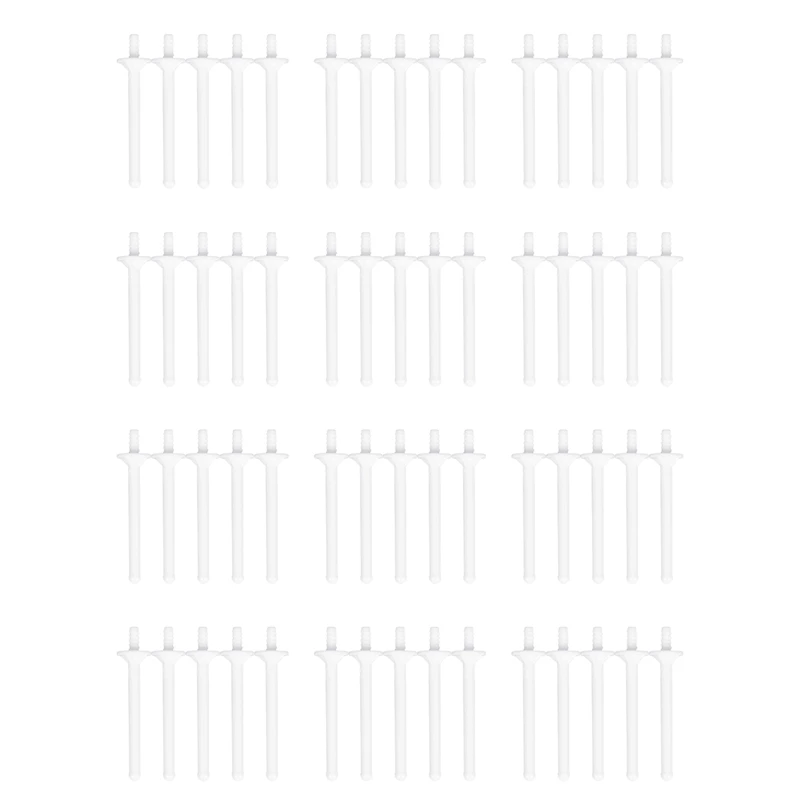 60 قطعة الأنف الشمع عصا قضيب ملعقة البلاستيك الأنف شرائط شمع الأنف نظيفة الحاجبين الأنف إزالة الشعر