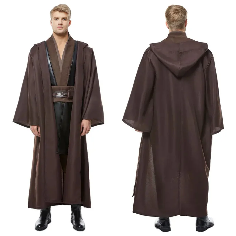 

Anakin Skywalker cosplay costume brown uniform cloak outfits Fantasia men Halloween cainival party disguise clothes