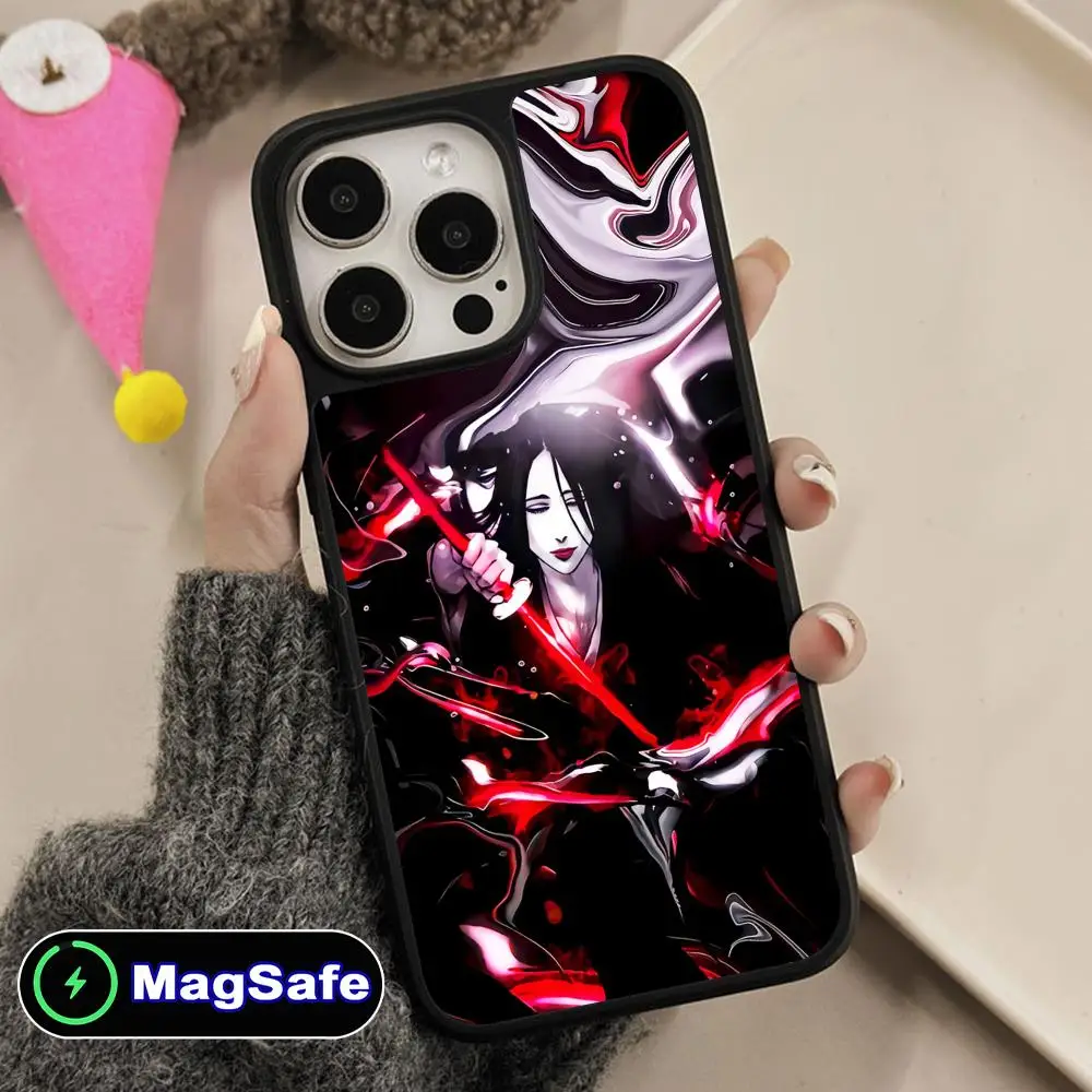 

Retsu Unohana Matte Surface Magsafe Mobile Phone Case for iPhone 17 16 15 14 13 12 11 Air Pro Max Plus Colorful Cover