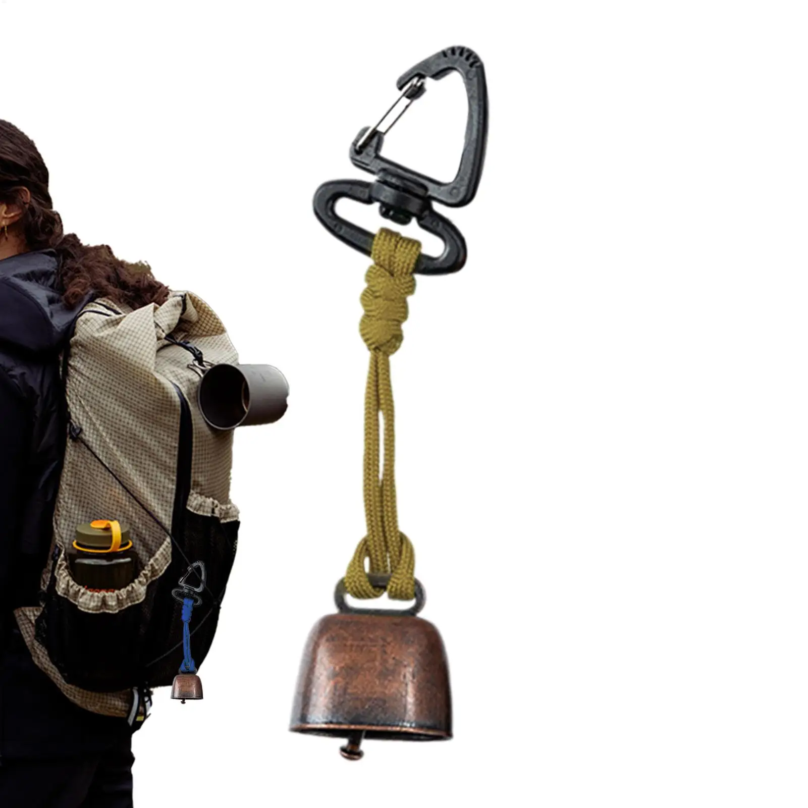 جرس الدب بصوت عالٍ لوازم السلامة في المخيمات الخارجية جرس أمان للرحلات للمشي لمسافات طويلة والصيادين والزوار أصحاب الكلاب المسافرين والمشي لمسافات طويلة #4