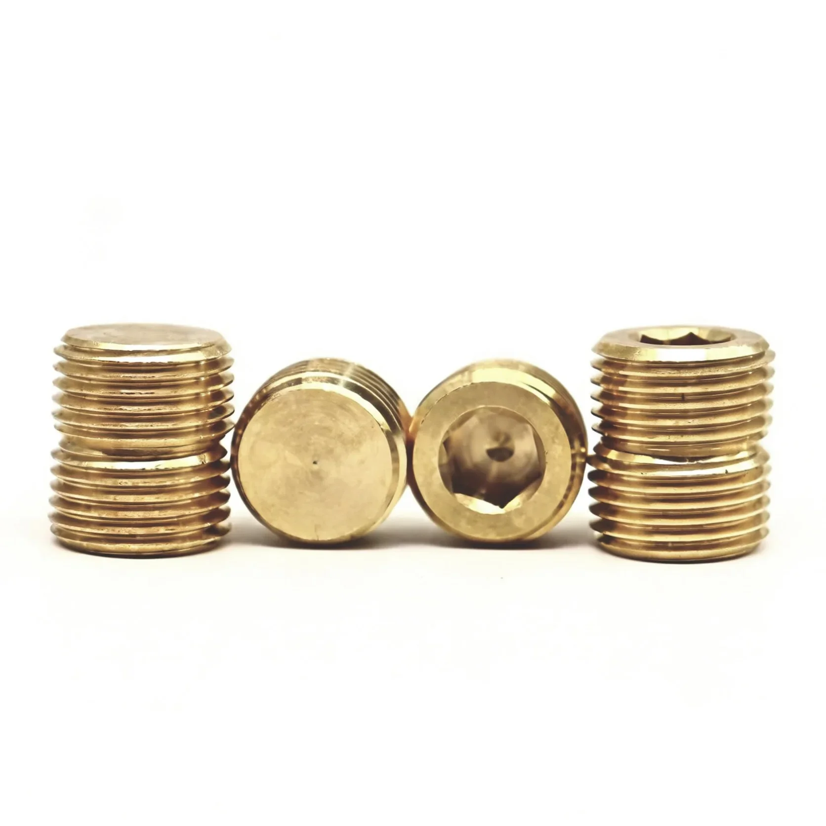 Customized Thickened Brass Hex Socket Plug, GB Standard BSPT 1/8