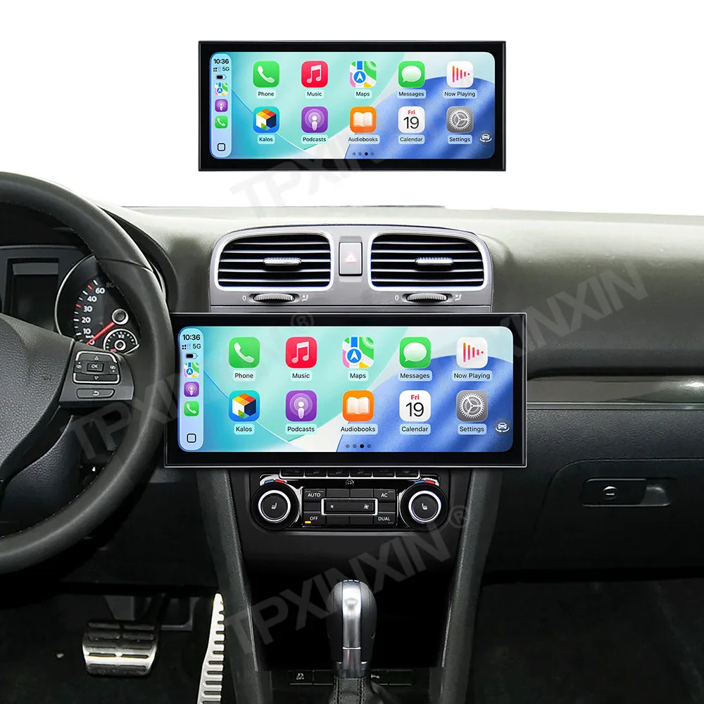 

15,8-дюймовая автомагнитола Android 15 для Volkswagen Golf 6 2007-2012, автомобильный мультимедийный видеоплеер, GPS-навигация, Carplay, сенсорный экран