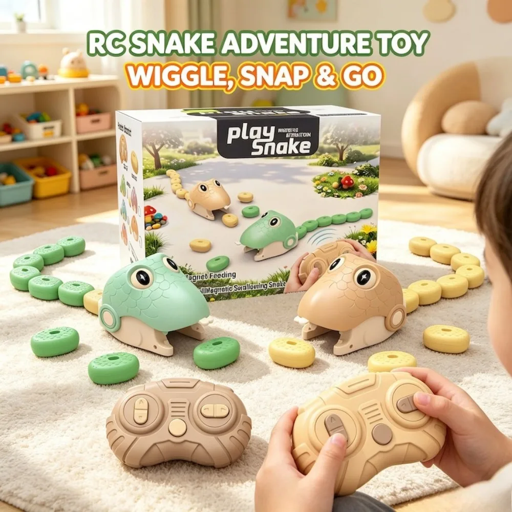 Magnetic Snake Game Toy with Light and Sound, Competitive Battle Fun Magnetic Snake Toy Mult-Player Interactive Family Game
