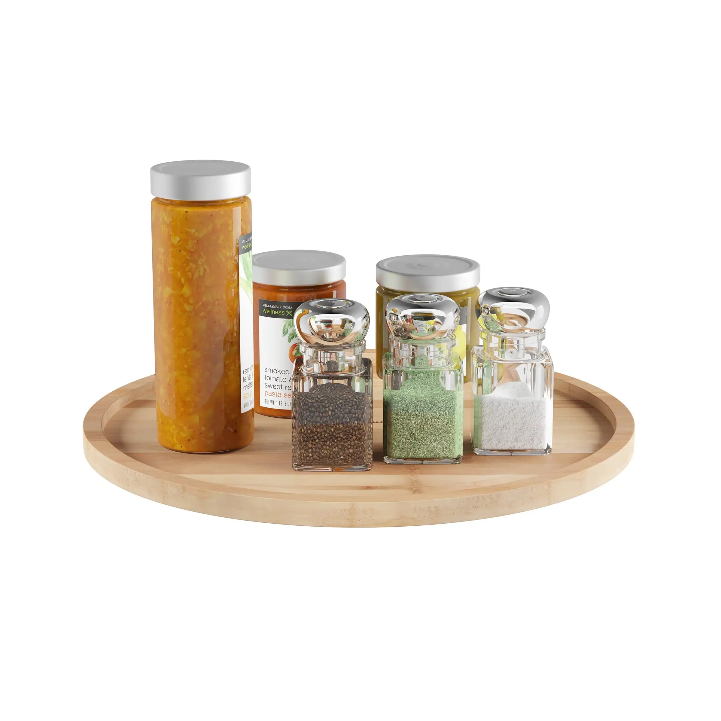 

14-Inch Single-Tier Bamboo Lazy Susan (Natural Wood)