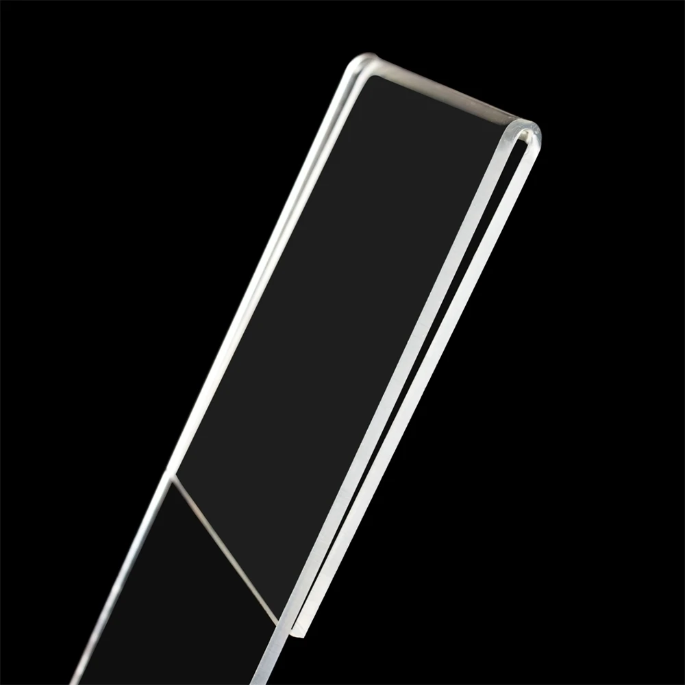 Transparent Clear Acrylic Price Tag Sign Price Tag Label Display Rack Paper Promotion Card Holders Stands