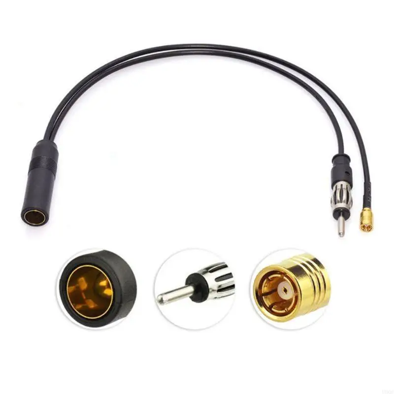 Dab FM / SMB Car Aerial Cable Antenna Splitter Adapter Radio Active Converter New