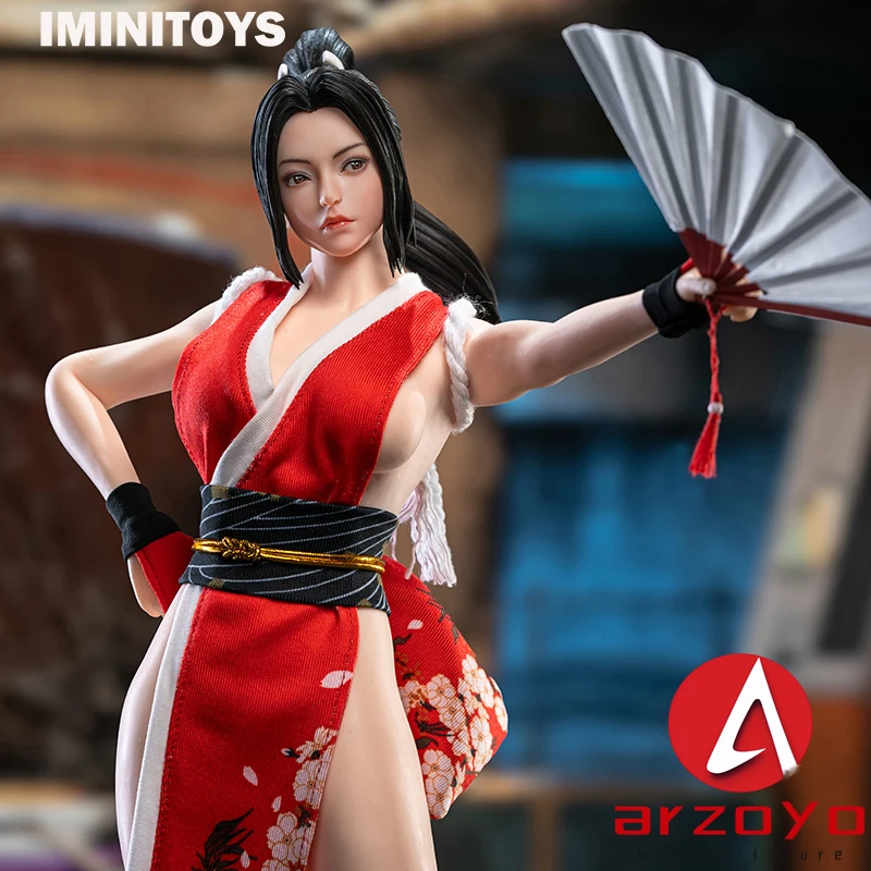 

2024 Q4 minitoys M022 1/6 Mai Shiranui Movable Eyes Head Sculpt Costume Clothes Set Fit 12'' Female Soldier Action Figure Doll