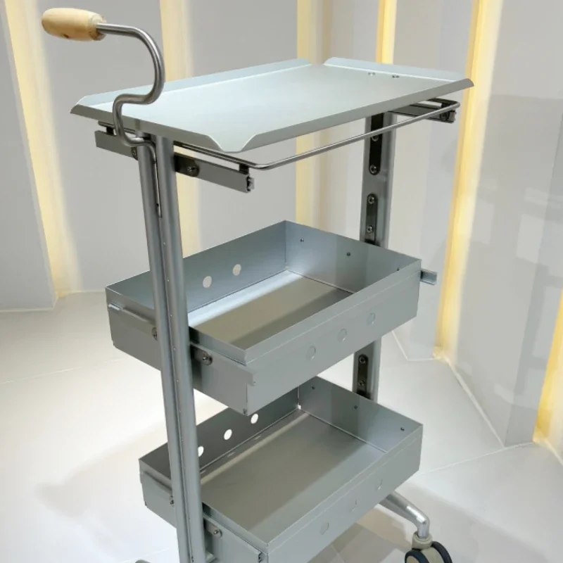 Speciality Salon Trolley Cosmetology Hairdressing Three Layers Aluminium Alloy Storage Multifunction Carritos Furniture