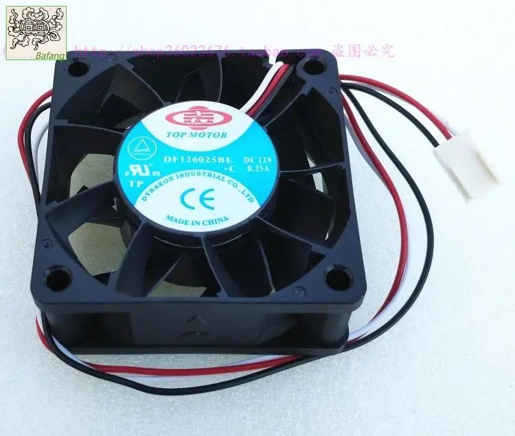

Jinlingge для TOP MOTOR DF126025BE-C 6 см 6025 3-контактный вентилятор с двойным шарикоподшипником 12 В 0,25 А