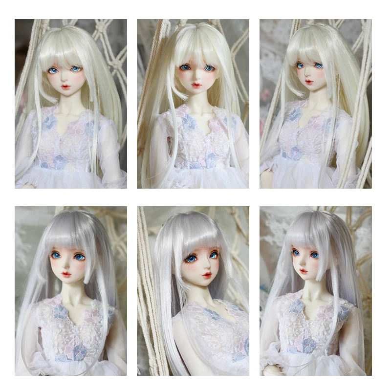 1/3 1/4 1/6 Bjd Doll Wig with Bangs Long Straight Wig for Girls Diy Bjd Wig Accessories image 3