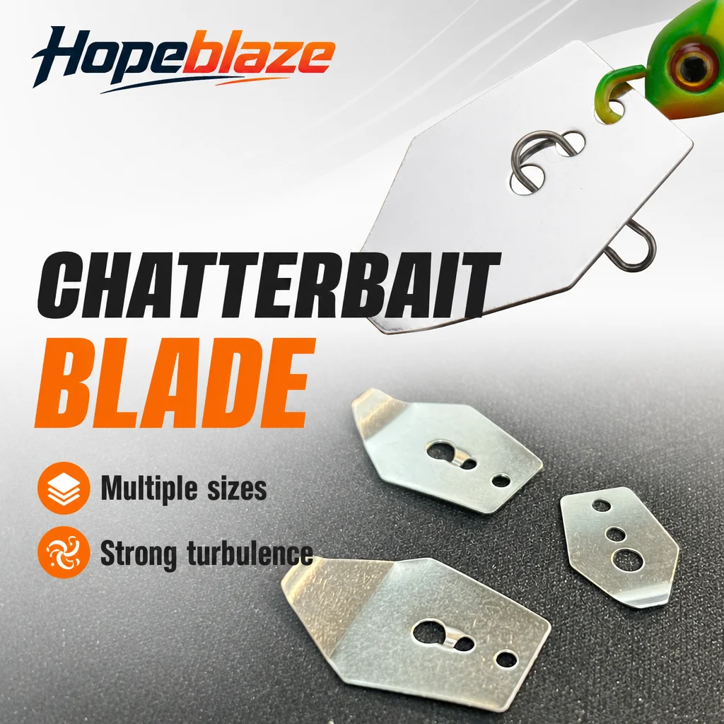 Fishing Lure Spinnerbait - Hopeblaze Chatterbait, Bilah Logam, Komponen Umpan