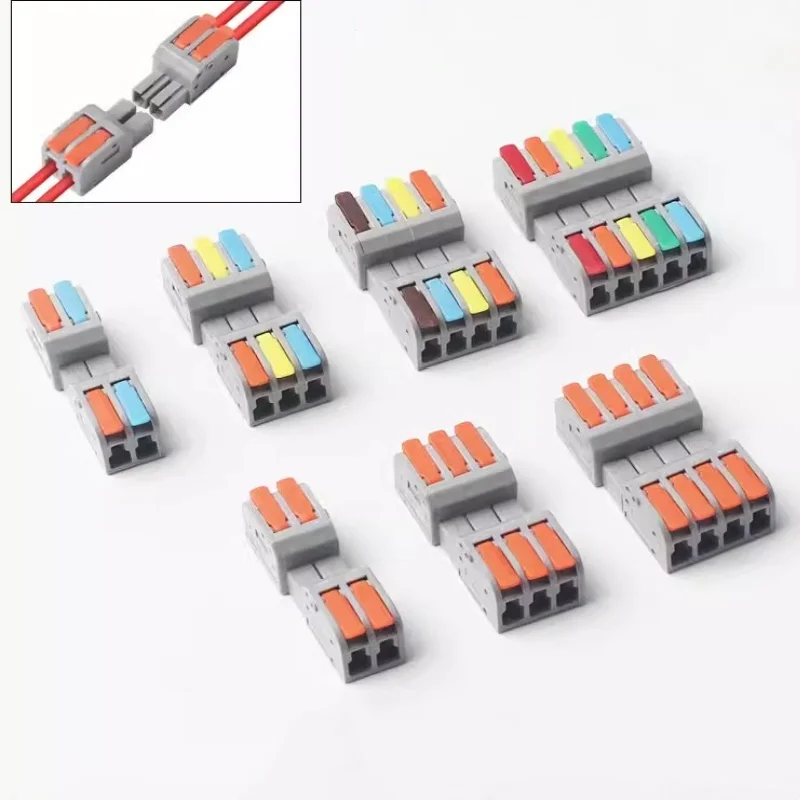 

10PCS Docking Mini Quick Wire Connector Universal Compact Electrical Wiring Connectors Push-in Butt Conductor Terminal Block