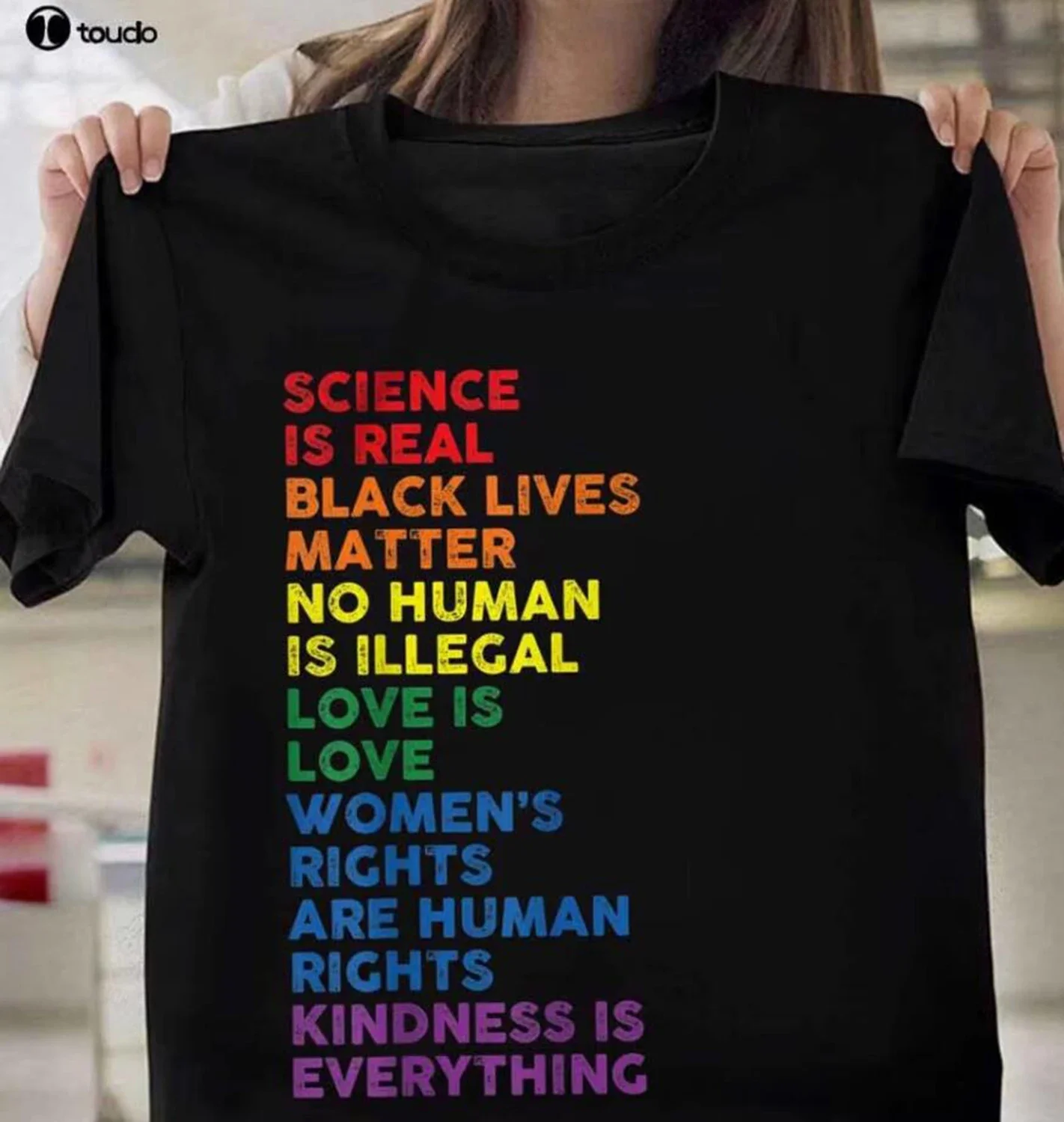 Distressed Science Is Real Black Lives Matter LGBT Pride Gift T-Shirt