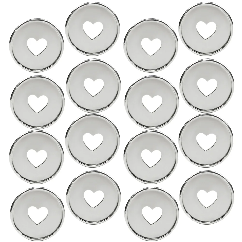 20 Pcs Heart Binding Buckle Round Binder Disc Buckles Plastic Discs Planner Tools Diary DIY Notebooks