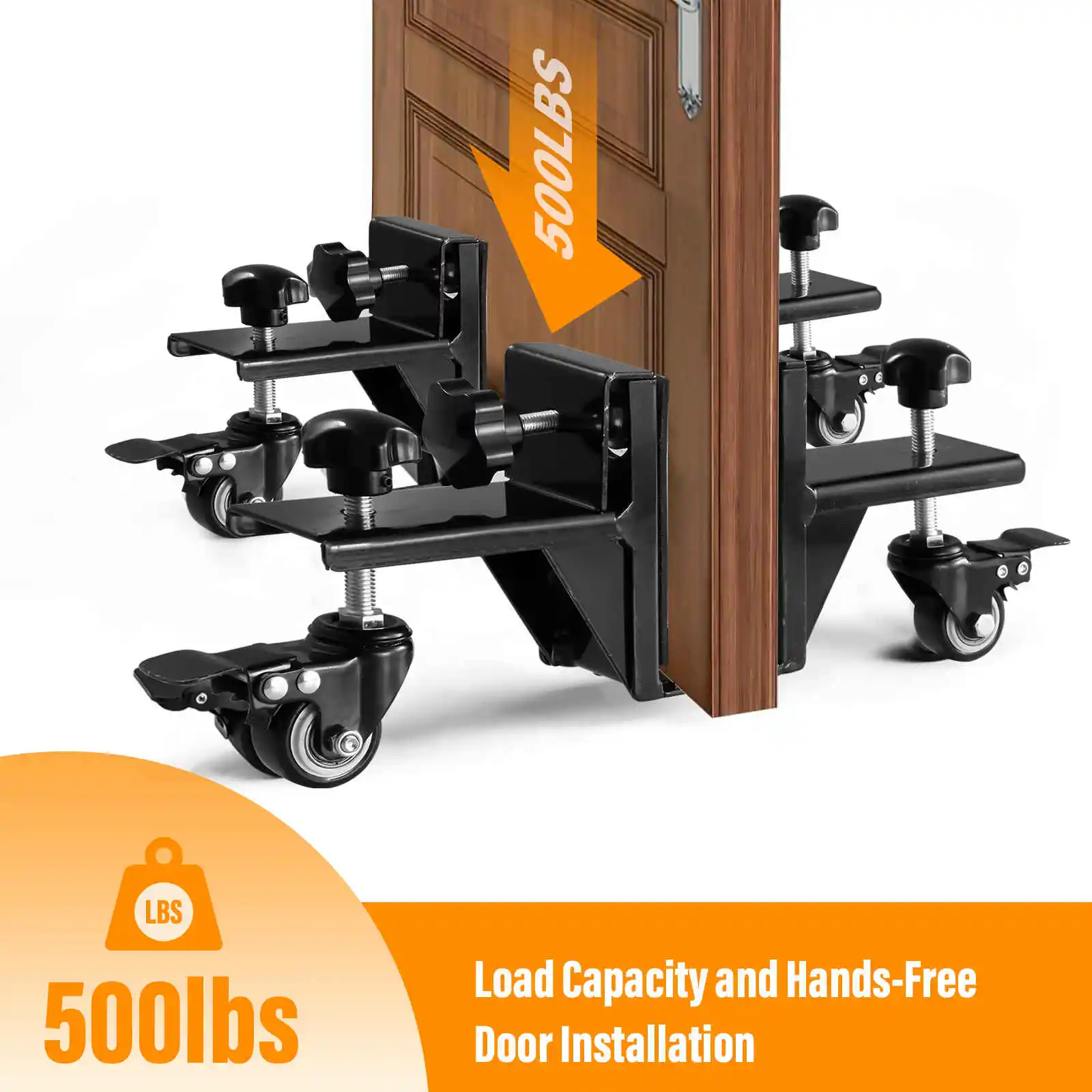 

Door Installation Kit, Adjustable Door Board Steel Carrying Tool, 500 Lbs Load Capacity, Powder Coated Carrier