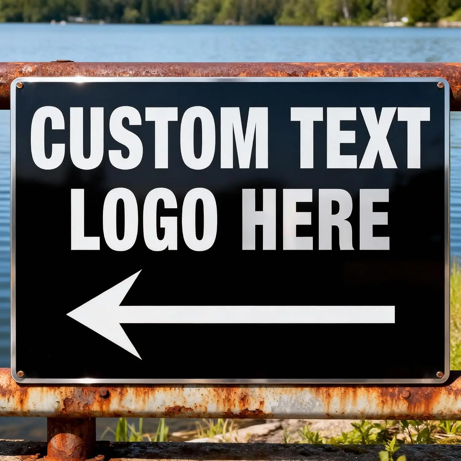 Large Metal Signs Outdoor 30x24 Aluminum Reflective Weatherproof for Building Parking Area, Customized