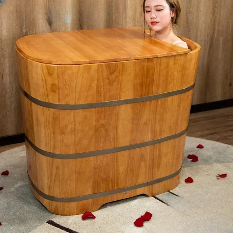 Simple Bathtub Outdoor Goods Elderly Tub Bathe Baby Spa Ice Foot Washer Sauna Wood Dog Hot The Elderly Badewanne Outside Mobile