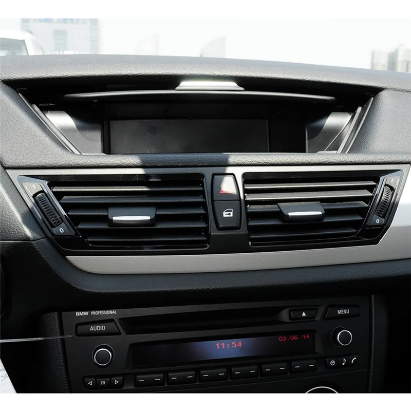 ABZV-accessoires de Grille de sortie de ventilation AC centrale avant pour BMW X1 E84 2010-2015 couvercle de climatisation de tableau de bord central