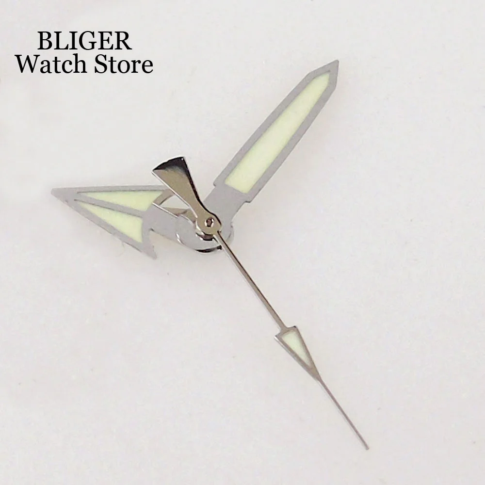 Luminous Silver Black Watch Hand Needles fit for NH35A NH36A NH38 Automatic Movement Watch Accessories Parts