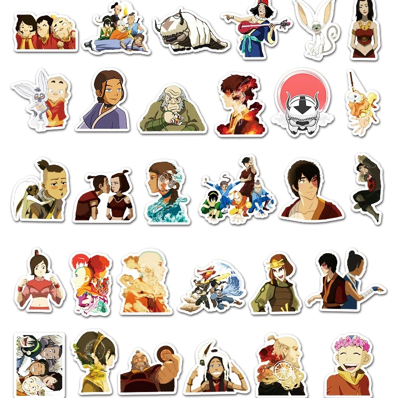 50pcs Avatar Anime Stickers Suitcase Water Cup Stationery Mobile Phone Car Scooter Laptop Refrigerator Decorative Stickers