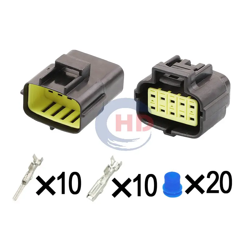 1-20 sets 10 Pin Headlight Plug 174657-2 174655-2