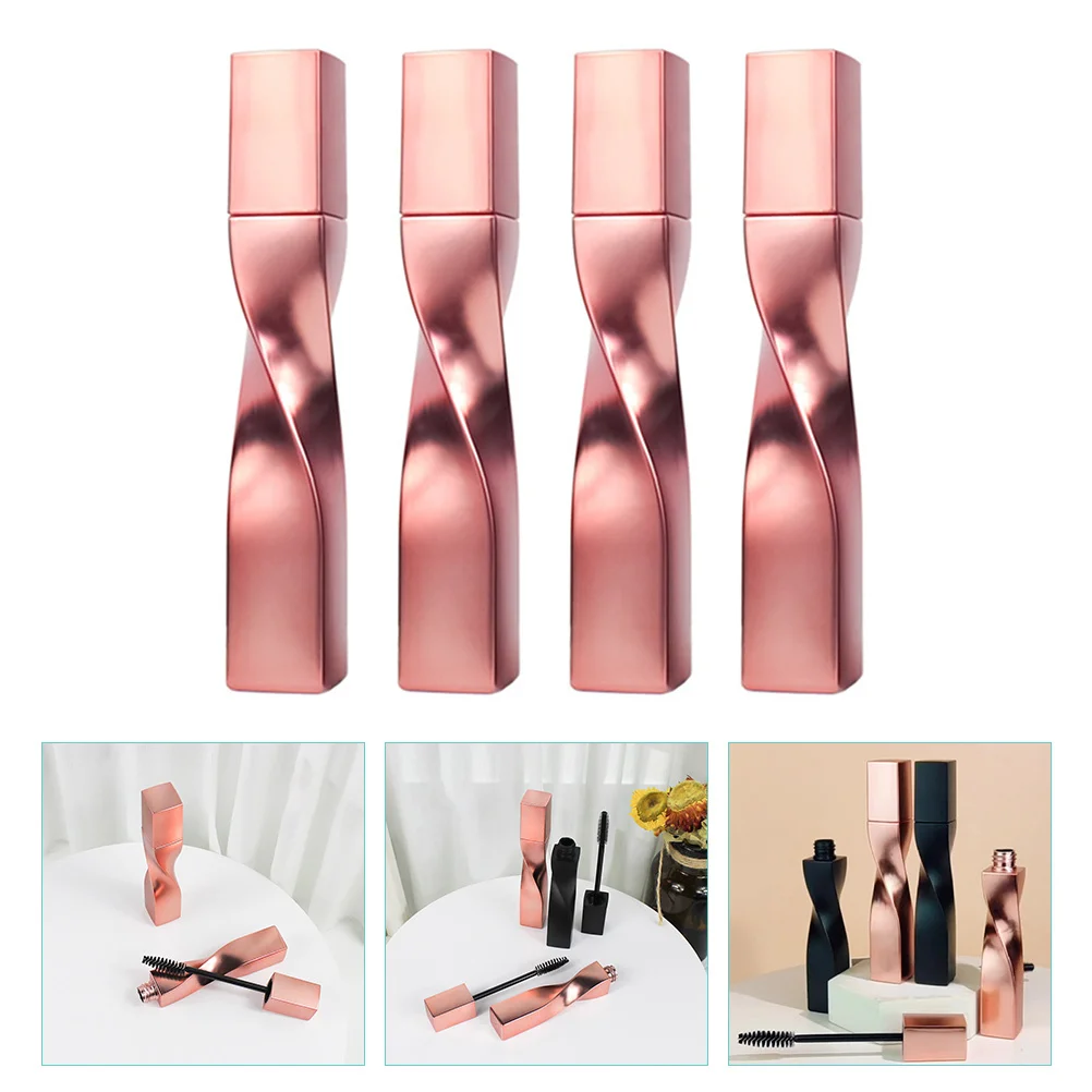 

4pcs Empty Mascara Tube With Wand Eyelash Brush Container Bottle For Diy Lash Cream Storage Travel Size Mascara Applicator Tool