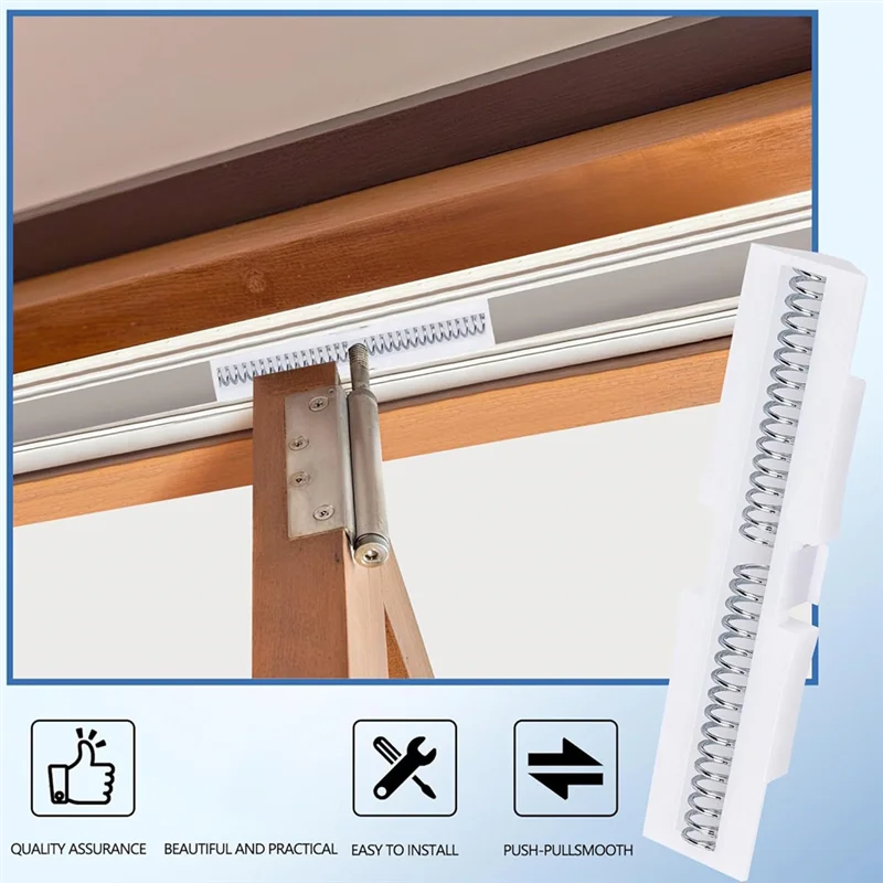 B45C ثنائية الطي باب الربيع الشريحة السكك الحديدية 6 قطعة دليل الباب ثنائي الطي ، دليل الشريحة باب خزانة ثنائية الطي لمسار حماية التثبيت العلوي