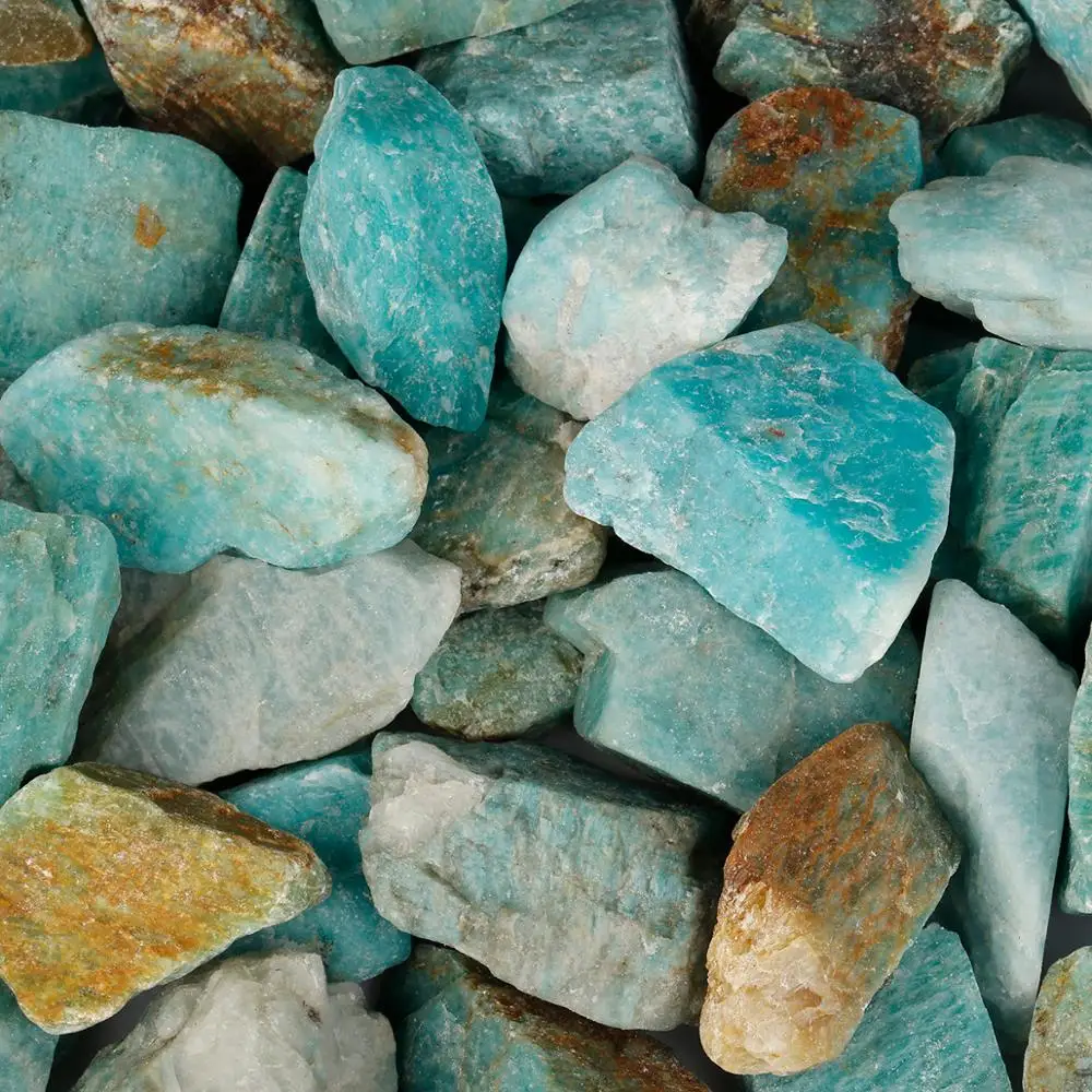 TUMBEELLUWA 1lb (460g) Natural Raw Gem Stone Rough Irregular Crystals Minerals for Tumbling,Cabbing,Wicca,Reiki