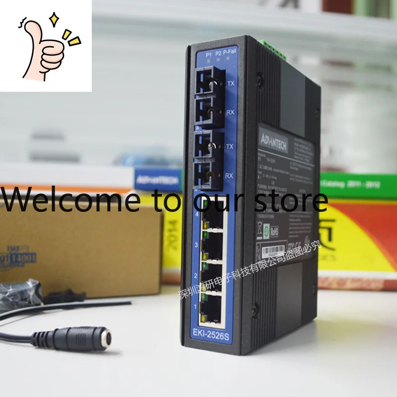 Advantech EKI-2526S Switch 4 Electrical Port 2 Optical Port Single Mode Industrial Ethernet Unmanaged Switch Special Price