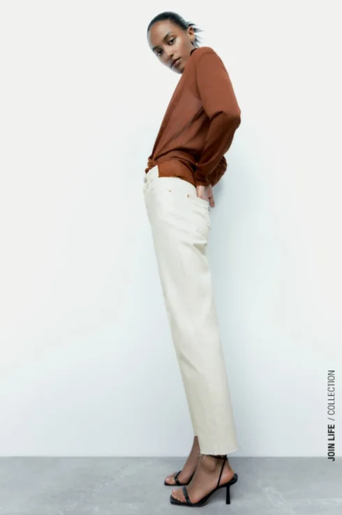 

High Waist Straight Leg Jeans Women's Versatile Slimming Denim Pants Cotton Stretch Fabric Fall Season Faion 2023