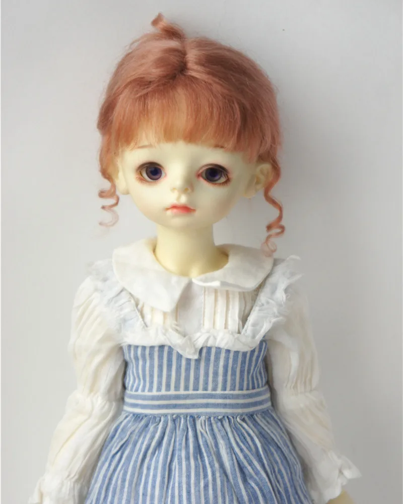 JD160 1/3 1/4 1/6  Classical Twist Mohair BJD Wigs 6-7inch 7-8inch 8-9inch YOSD MSD SD DOD Nobel  Lady updo Doll Hair