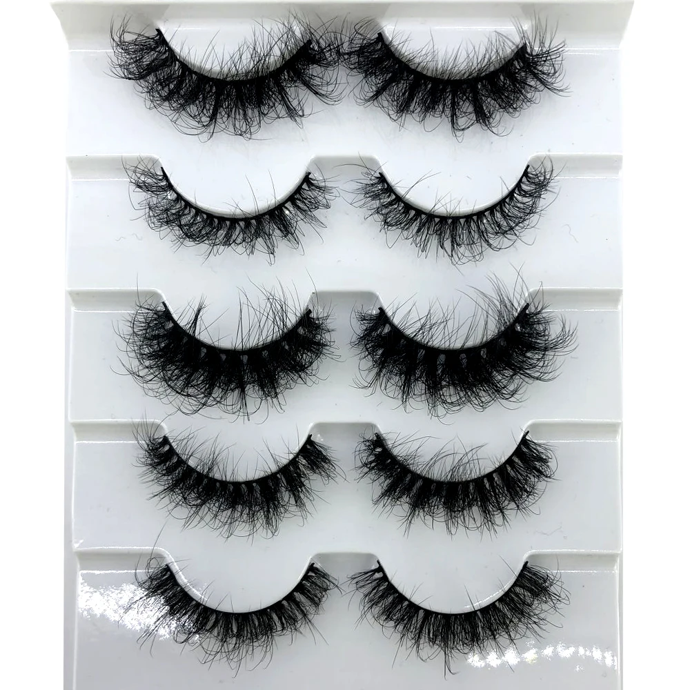 New 5 Pairs Lashes Mink Lashes Faux Eyelashes Mink False Eyelashes Dramatic Volume Lashes Eyelash Extension False Eyelashes