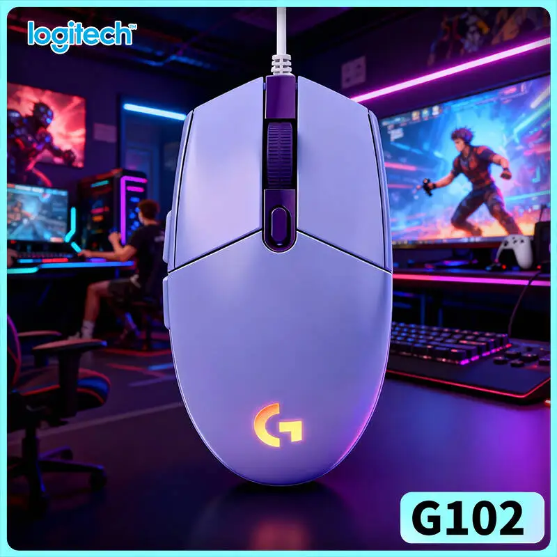 

Logitech G102 Gaming Mouse 16.8M RGB Hues Adjustable DPI Mechanical Buttons for Competitive Casual Play