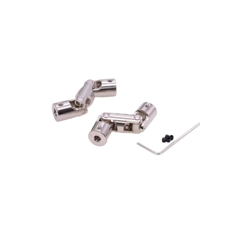 Metal 3-Way Universal Joint Coupling Motor Shaft Connect Steering Adapter for RC Car/Boat Model Engine Connector