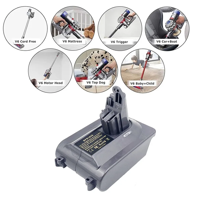 

For Black Decker 18V Lithium Battery LB2X4020 Converted To for Dyson V6 Series Vacuum Cleaner BPS18V6 Battery Adapter Converter