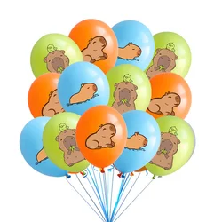 10/30/50 sztuk kapibara balon urodzinowy dekoracje świąteczne pomarańczowy niebieski zielony balon lateksowy motyw dla dzieci ślub urodziny Baby Shower