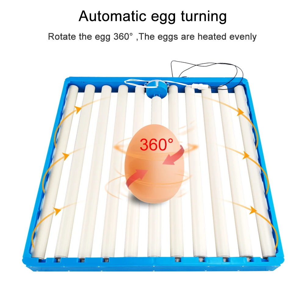 70 Eggs Incubator Automatic 360° Roller Incubation Egg Tray Poultry Hatching Turner for Chicken Duck Goose Quail 110V 220V