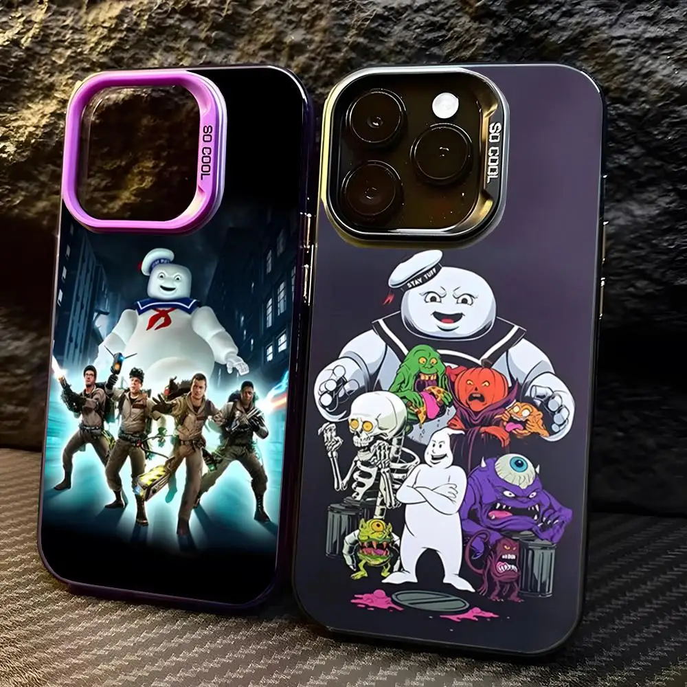 Ghostbusters Phone Case For For IPhone 16 Pro Max 15 Pro 14 Plus 12 13 X XS Max XR 11 Pro Colorful Silver Cover