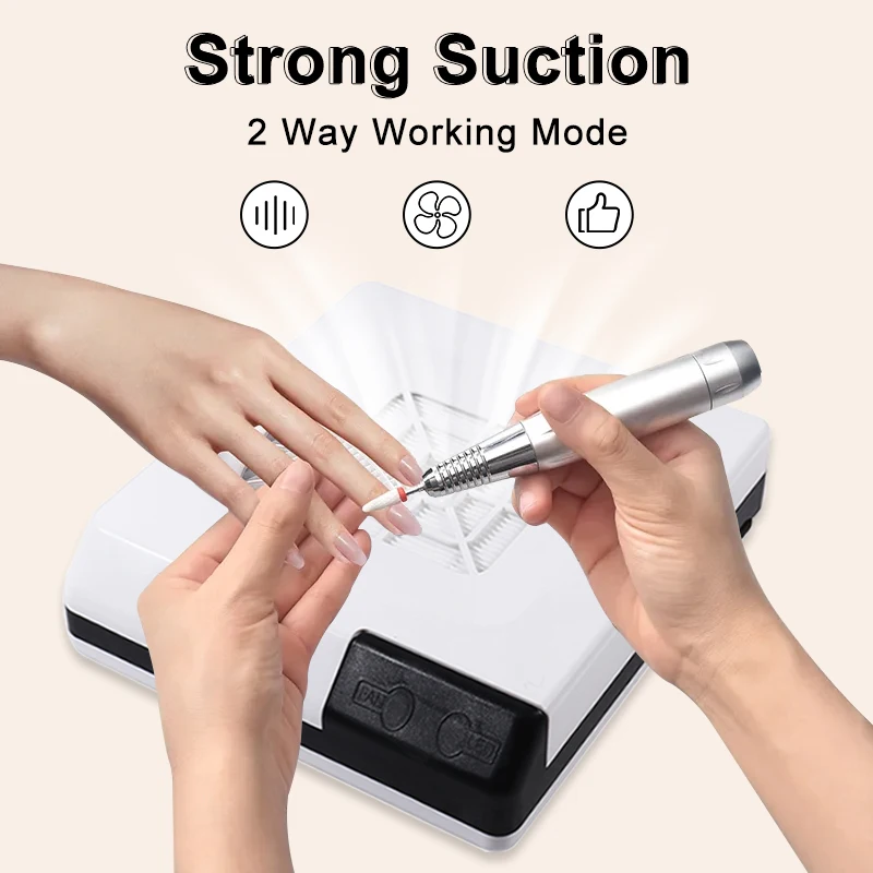 صالونات تجميل بالشفط أداة مكنسة كهربائية قوية مع فلتر ليد صالونات تجميل بالشفط فن الأظافر