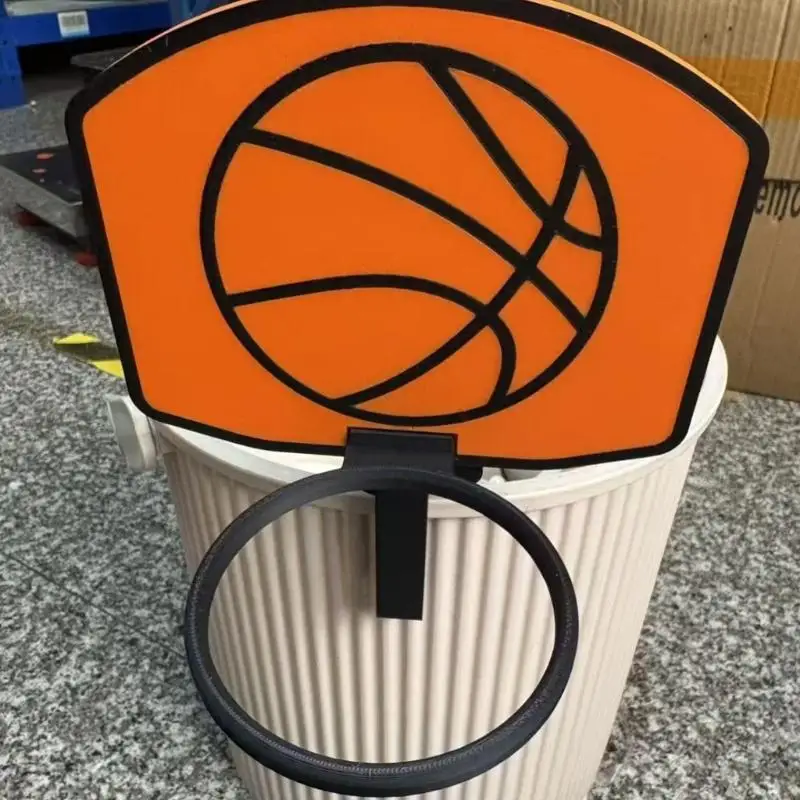 Trash Can Clip On Small Basketball Hoop Game Creative Indoor Entertainment Toy 0XXB