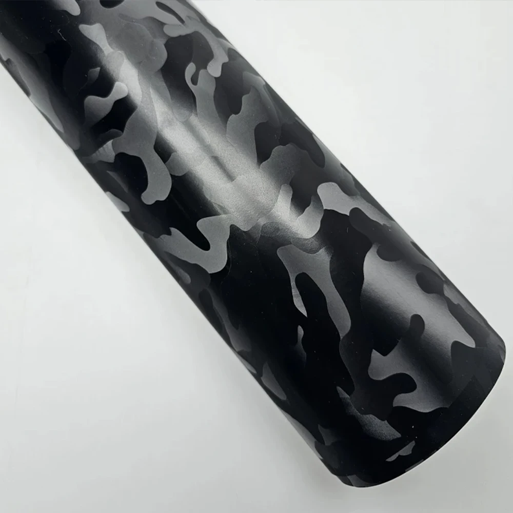 Matt Forged Carbon Black Ghost texture Adhesive Vinyl for Motorcycle Car Sticker Decals for Vehicle Sticker Car Tuning Wrapping