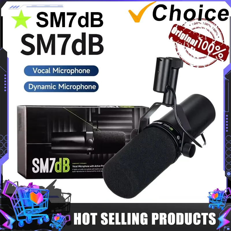 SM7DB Dynamic Microphone with Built-in Preamp Sm7dB Studio Optional Response Microphone SM7B 7B For Live Stage Recording Podcast